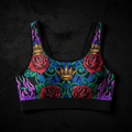 TITAN Crown Edition Women's Sports Bra — Crimson Rose Tattoo Art