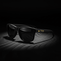 TITAN Outdoor Sport Sunglasses Blackout Gold — matte black with gold crown logo
