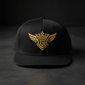TITAN Midnight Black Crown Snapback flat lay