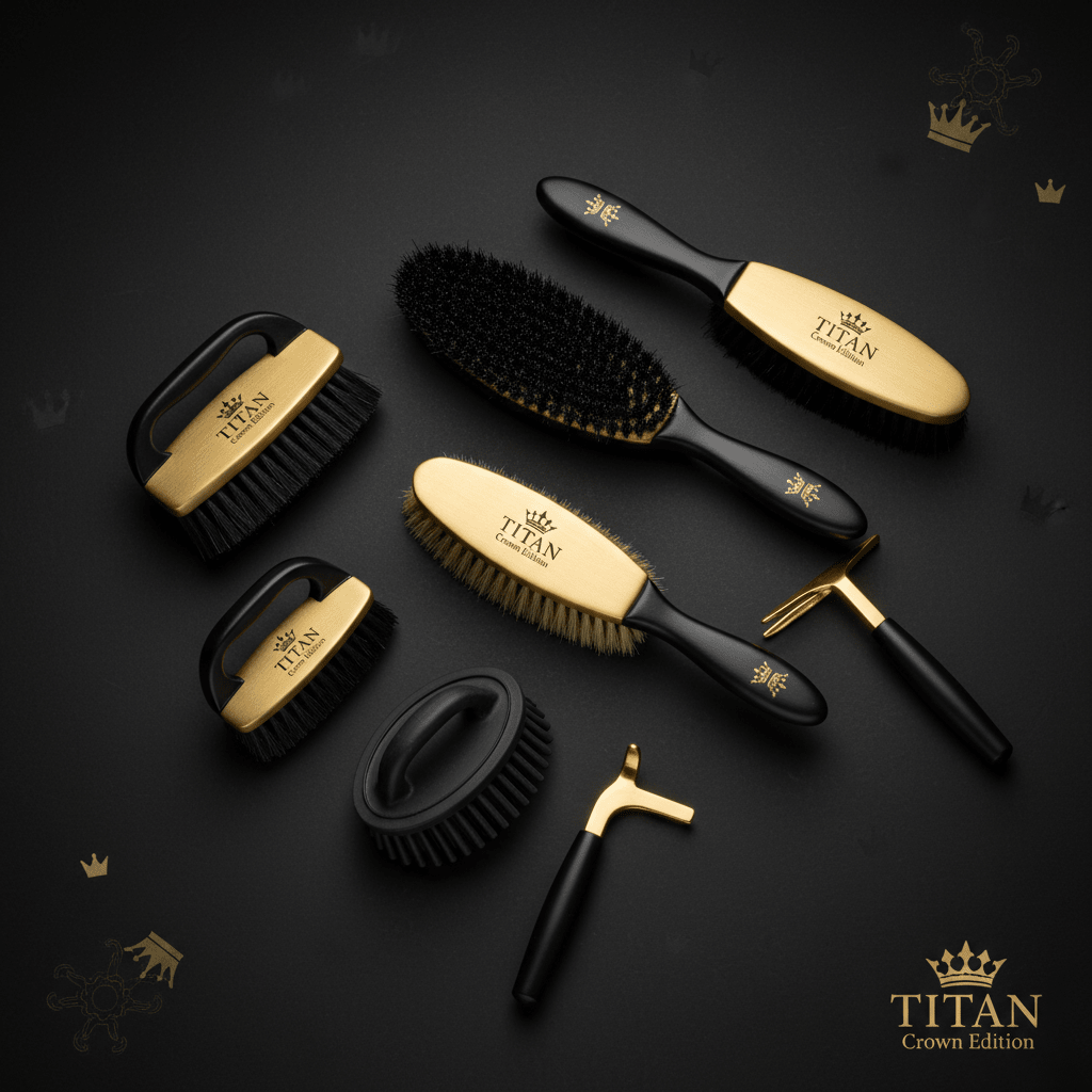 TITAN Crown Edition Equestrian Horse Grooming Kit