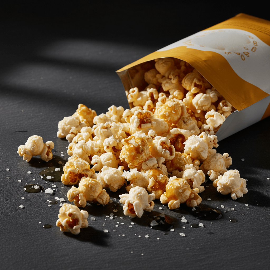 TITAN Protein Popcorn – Butter & Sea Salt, premium product photography