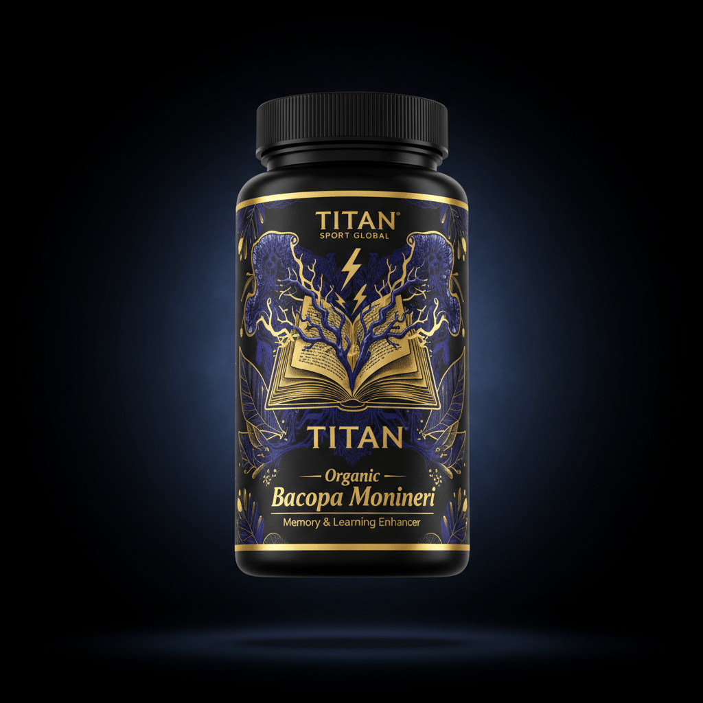 TITAN Organic Bacopa Monnieri - Memory & Learning Enhancer supplement bottle