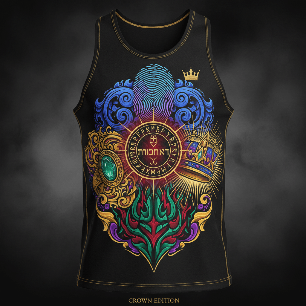 Marked By God Men's Tank — TITAN Crown Edition tattoo artwork
