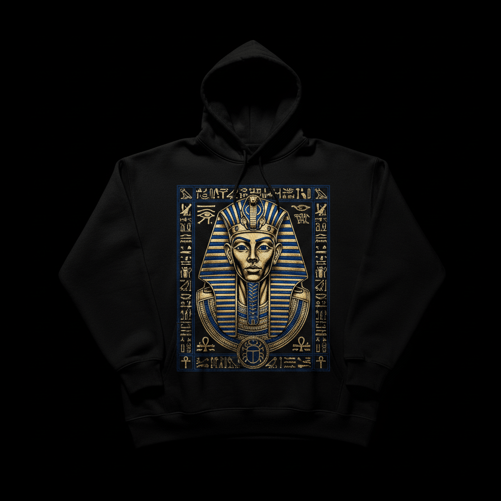 Pharaoh Crown Warrior Hoodie — TITAN Crown Edition Egyptian warrior streetwear