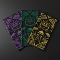 TITAN Gym Towel Microfiber Quick-Dry 3-Pack with geometric tribal Crown Edition artwork