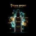TITAN SPORT GLOBAL post-workout skin recovery serum dropper bottle