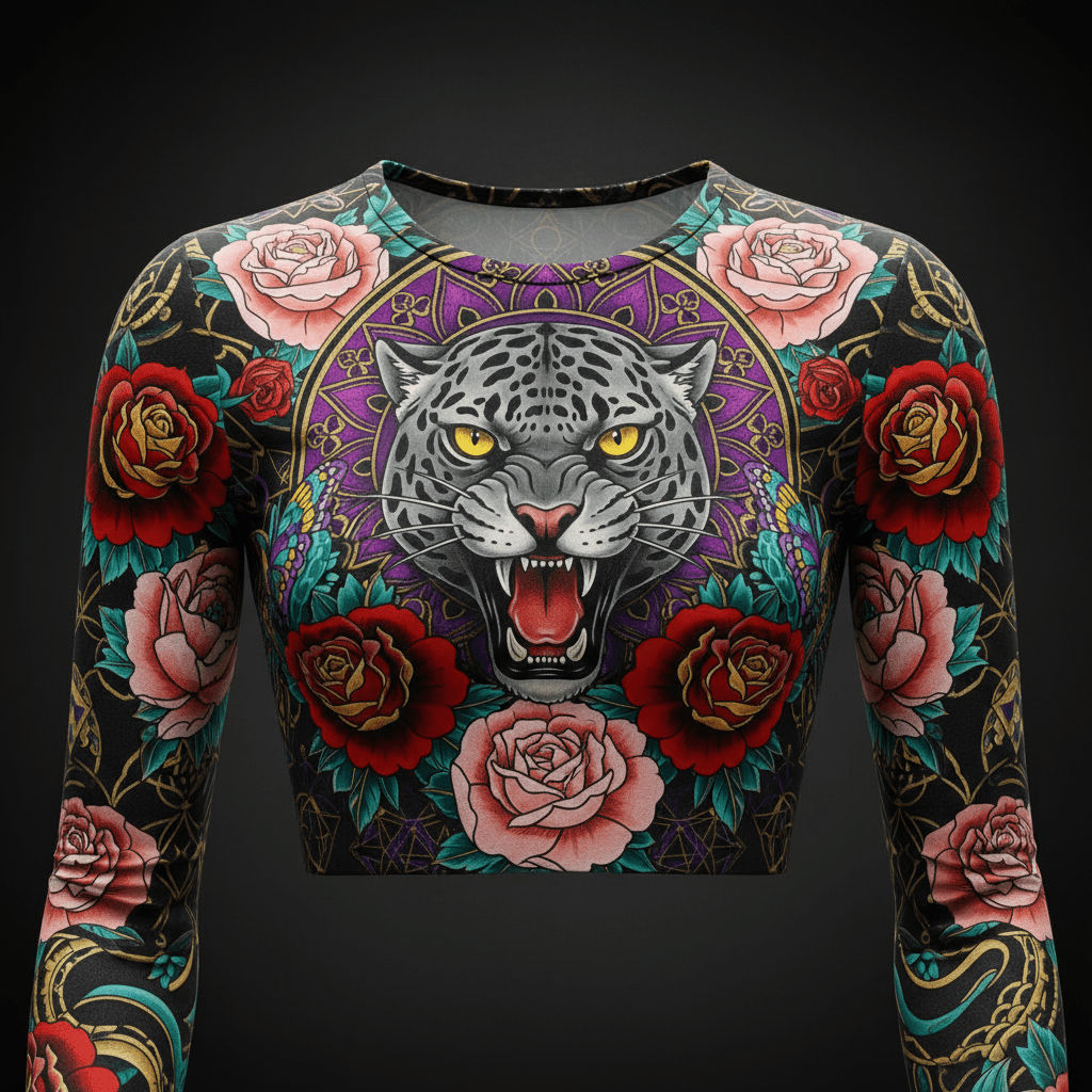 TITAN Women’s Sacred Tattoo Long Sleeve Crop — Ink Queen Edition