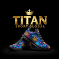 TITAN SPORT GLOBAL kids athletic shoes with colorful galaxy crown pattern