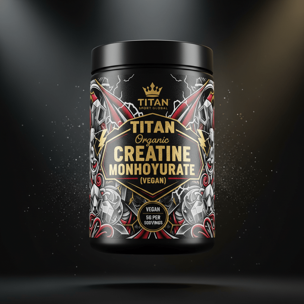TITAN Organic Creatine Monohydrate Vegan - Pure Vegan Creatine Supplement