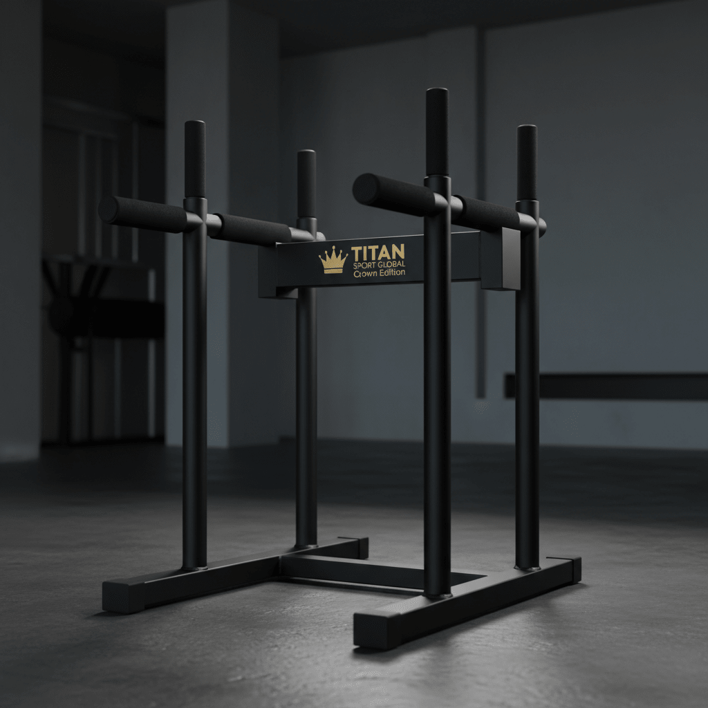 TITAN Crown Edition Freestanding Dip Station matte black gold