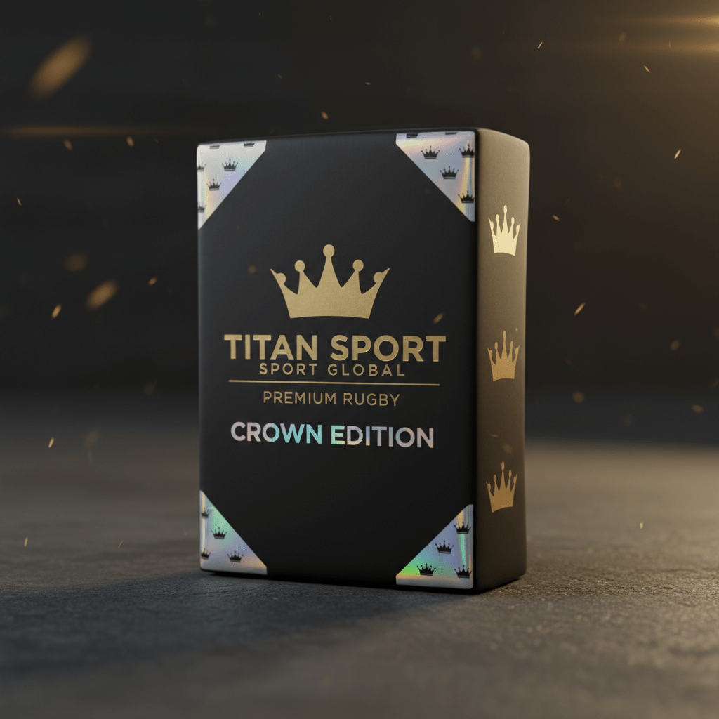 TITAN Crown Edition Rugby Tackle Shield Matte Black Gold