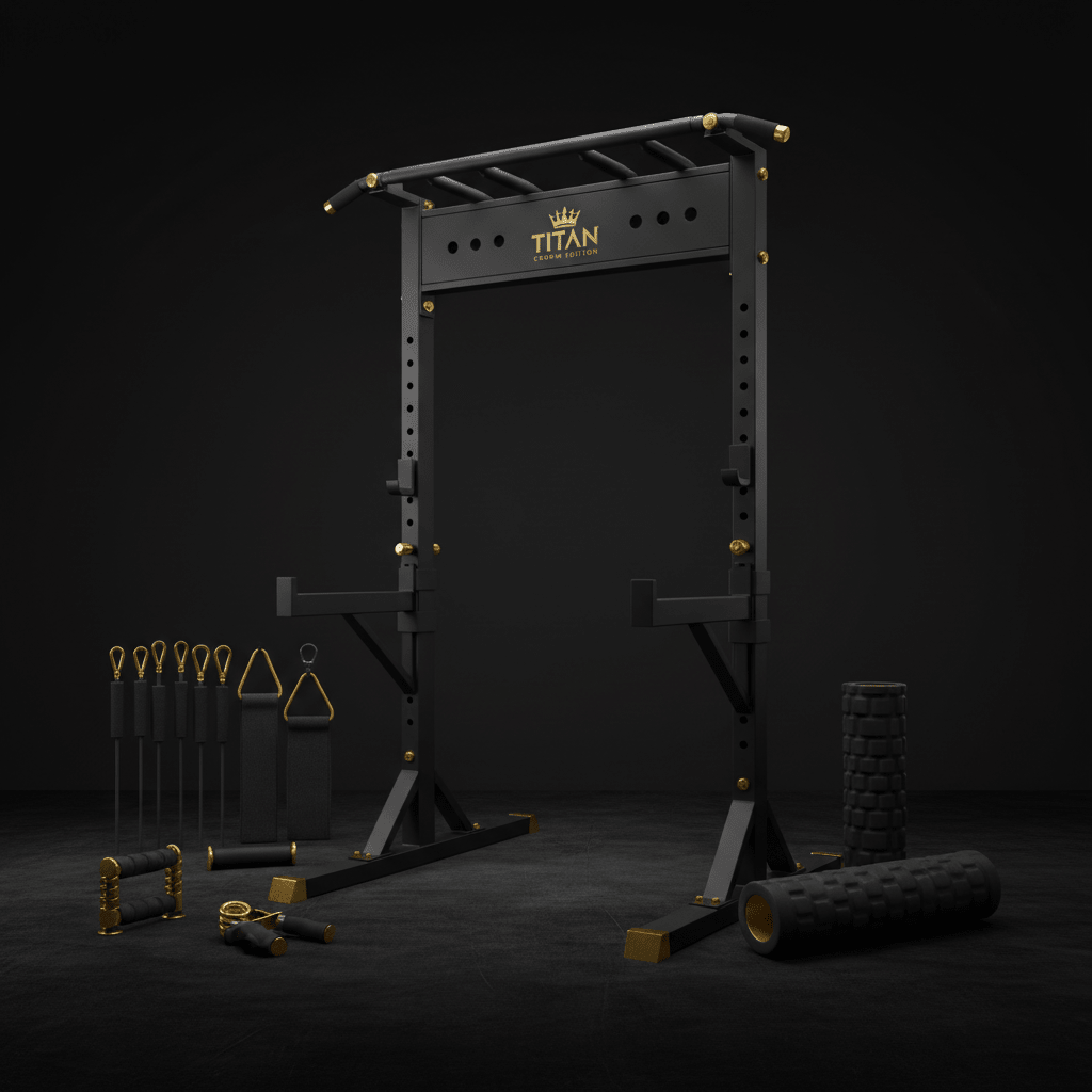 TITAN All-In-One Pull Day Back & Bicep Home Gym Kit — Crown Edition