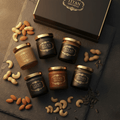 TITAN Nut Butter Variety Pack 6 Jars Crown Edition — premium gift set flat lay product shot