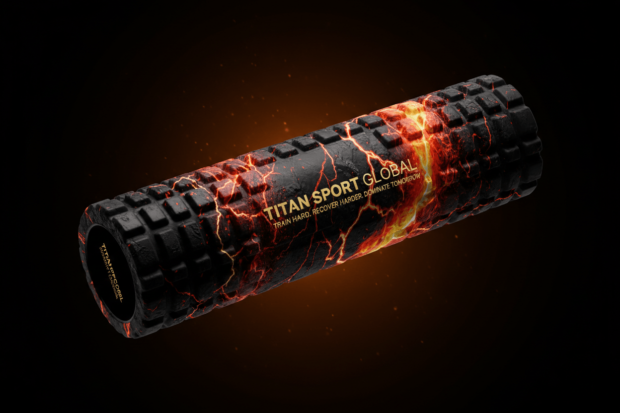TITAN Pro Foam Roller — Lava Volcanic Abstract Design