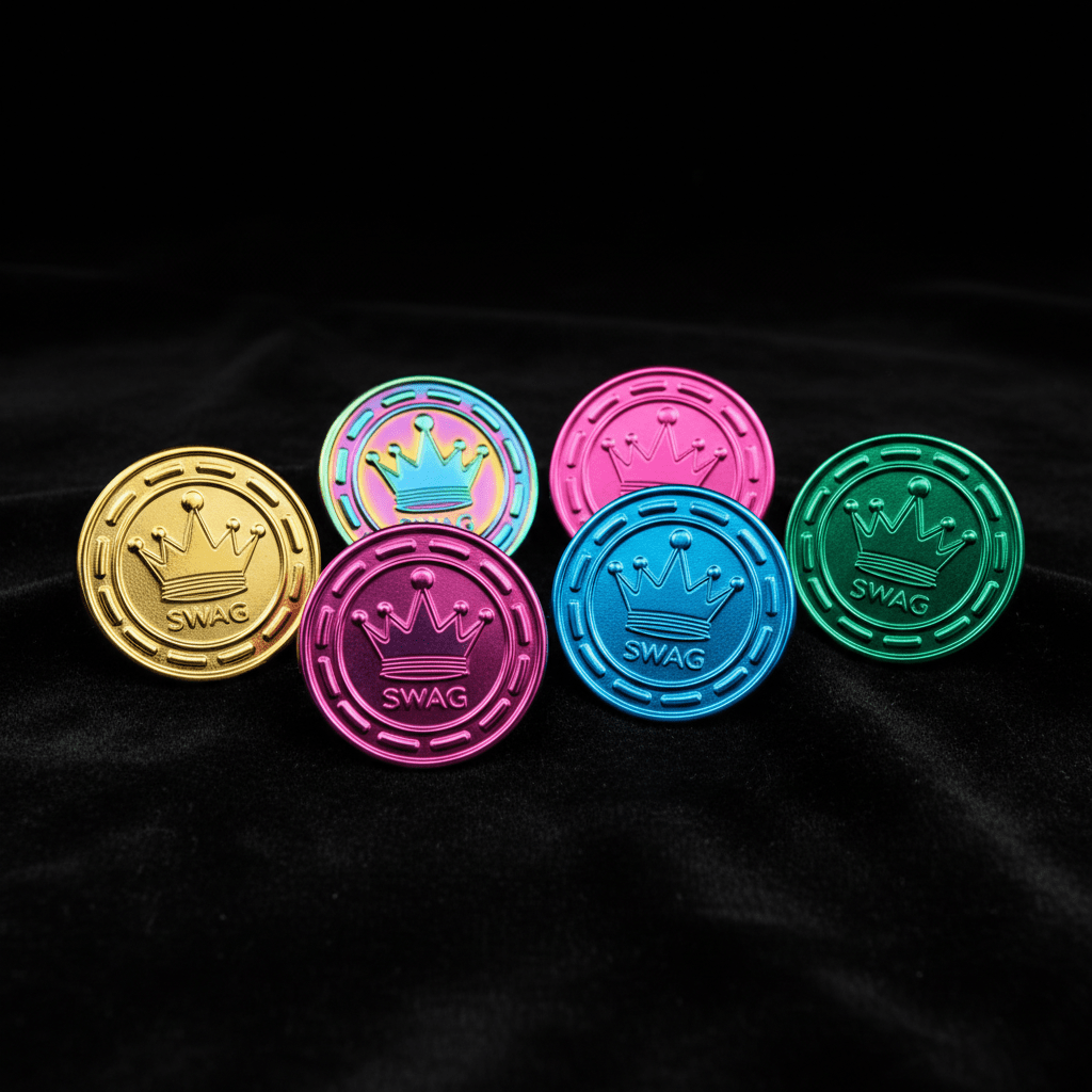 TITAN Golf Ball Markers Crown SWAG Edition 5-Pack