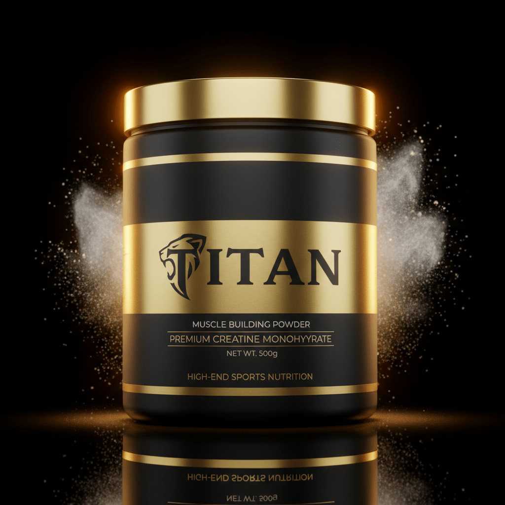 TITAN Creatine Monohydrate - Black & Gold Pure Micronized Powder