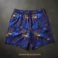 TITAN Men's Galaxy Drip Crown Athletic Shorts — Cosmic King SWAG Edition