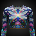TITAN Women’s Cosmic Dragonfly Prism Long Sleeve Crop — Iris Edition