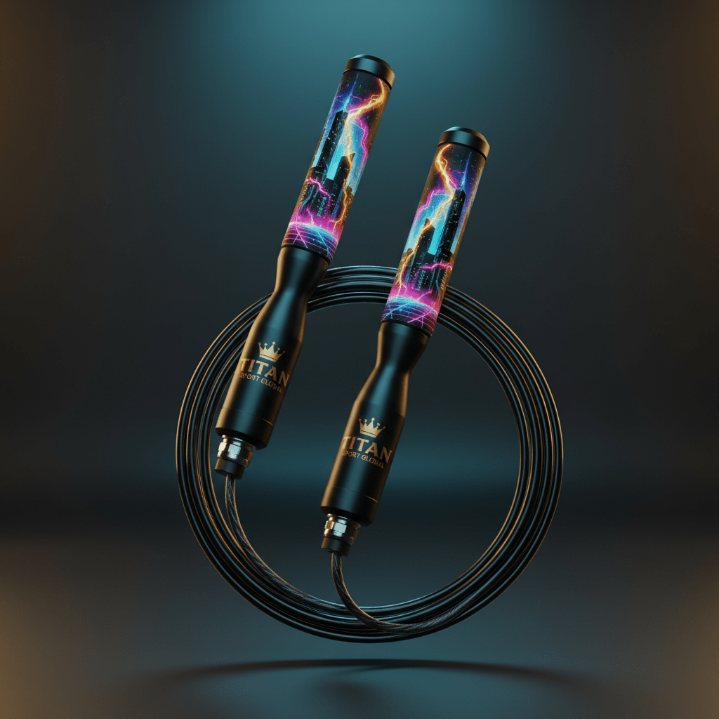 TITAN Jump Rope Speed Rope Adjustable Aluminum Handles Ball Bearings with Extra Cable