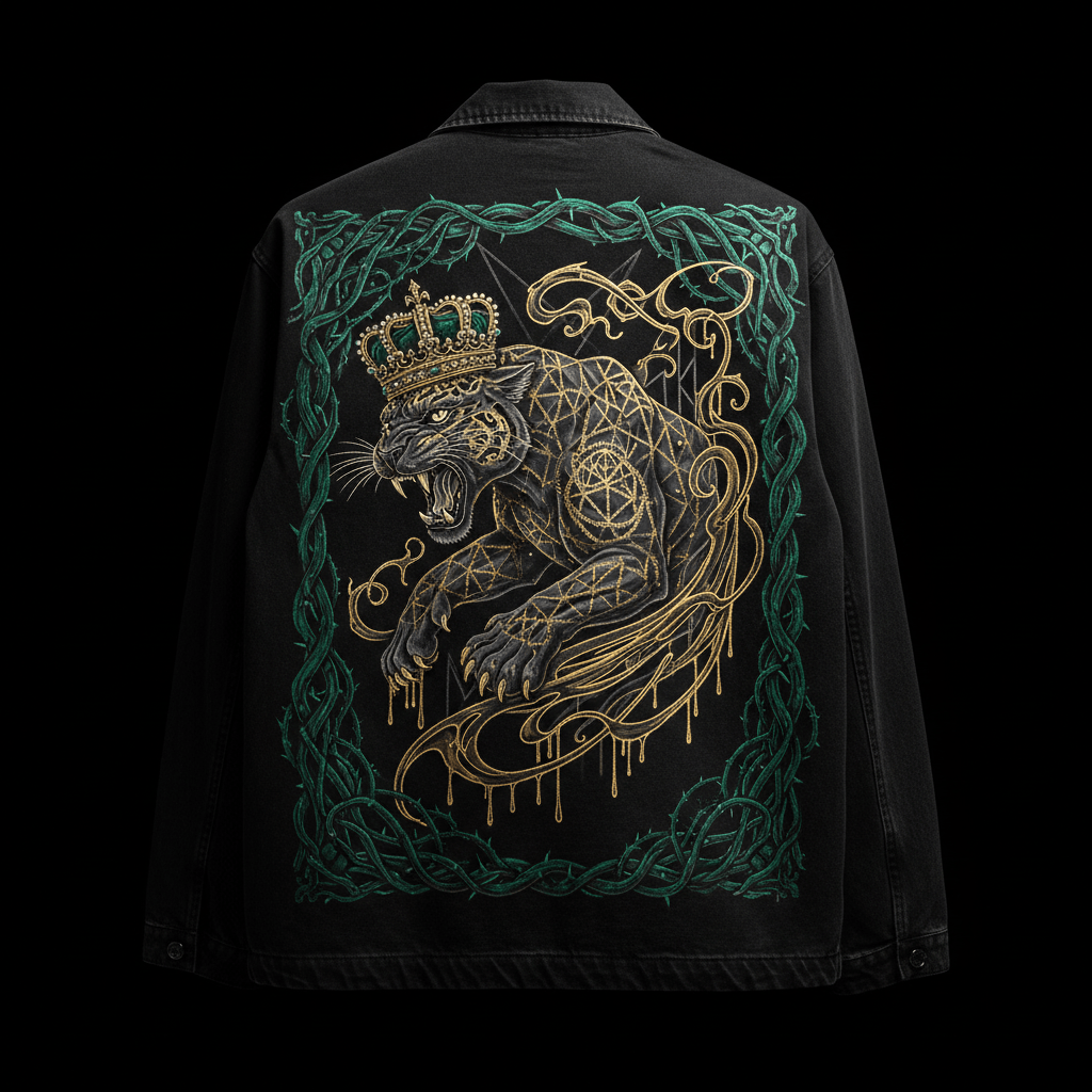 Crowned Panther Coach Jacket — TITAN Crown Edition spiritual warrior streetwear