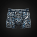 TITAN Crown Edition Men's Apex Shark Boxer Briefs — Steel Blue & Silver