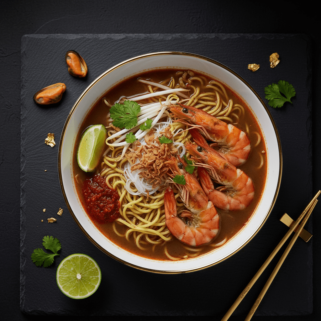 TITAN Singaporean Prawn Noodle Seafood Muscle Dinner Bowl