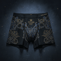 TITAN Women's Cozy Boxer Shorts Crown Edition Midnight Blue Gold