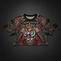 TITAN Men's Crop Tee - Tiger Samurai Crown Edition Design