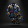 TITAN Crown Edition Performance Tracksuit flat lay with bold tattoo artwork