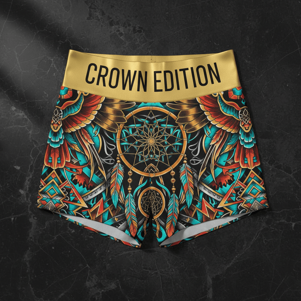 TITAN Crown Edition Tattoo Art Thunderbird Shorts Women's Athletic Bottoms