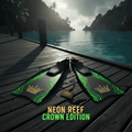 TITAN Off-Grid Swim Fins Neon Reef SWAG Edition