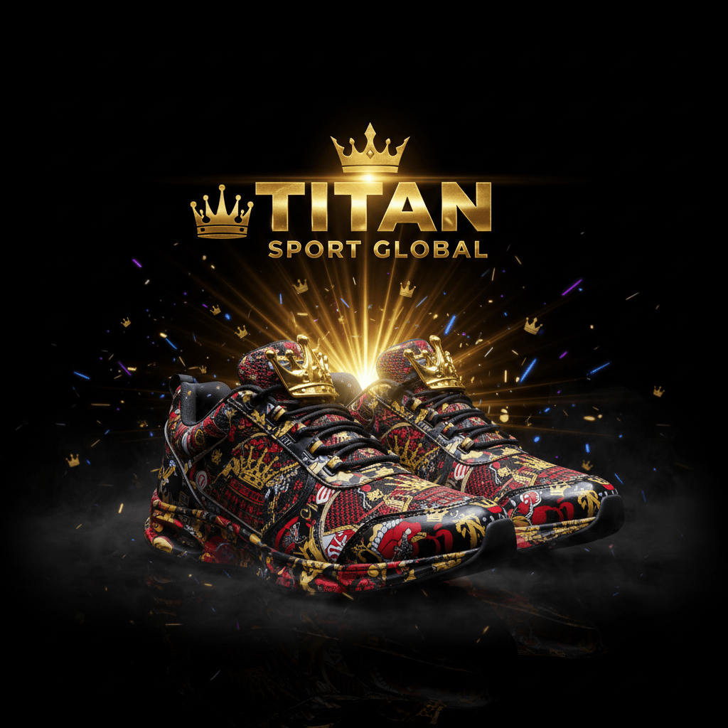 TITAN SPORT GLOBAL men's running shoes with samurai crown pattern