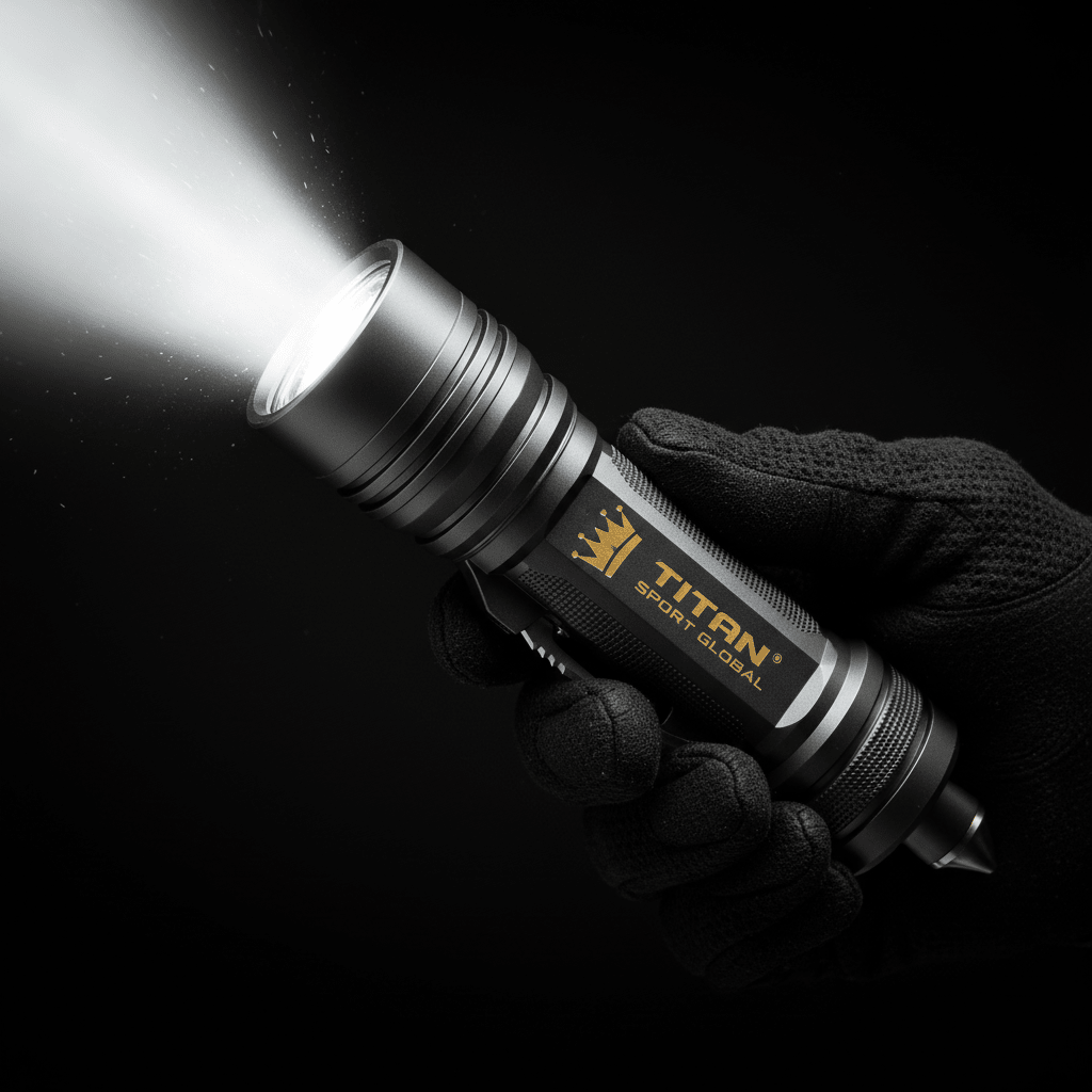 TITAN Off-Grid Tactical Emergency Flashlight — Carbon Crown SWAG