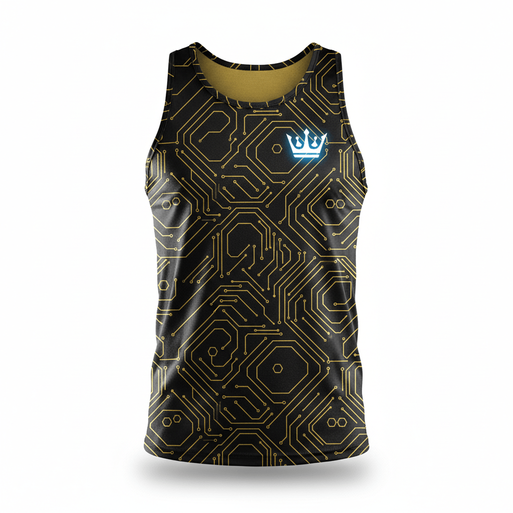 TITAN Cyber Gold Tank Top — Crown SWAG Edition