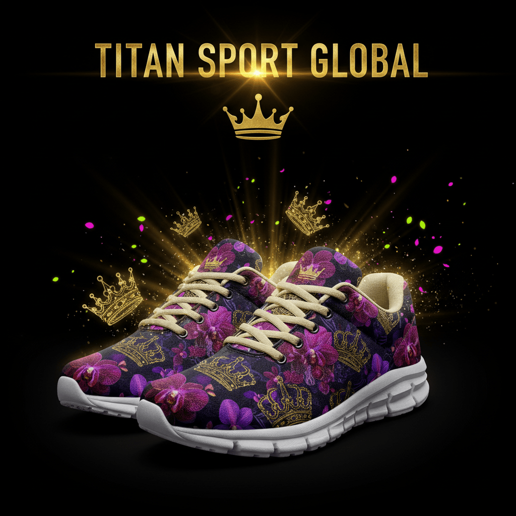 TITAN SPORT GLOBAL women's running shoes with midnight orchid crown pattern