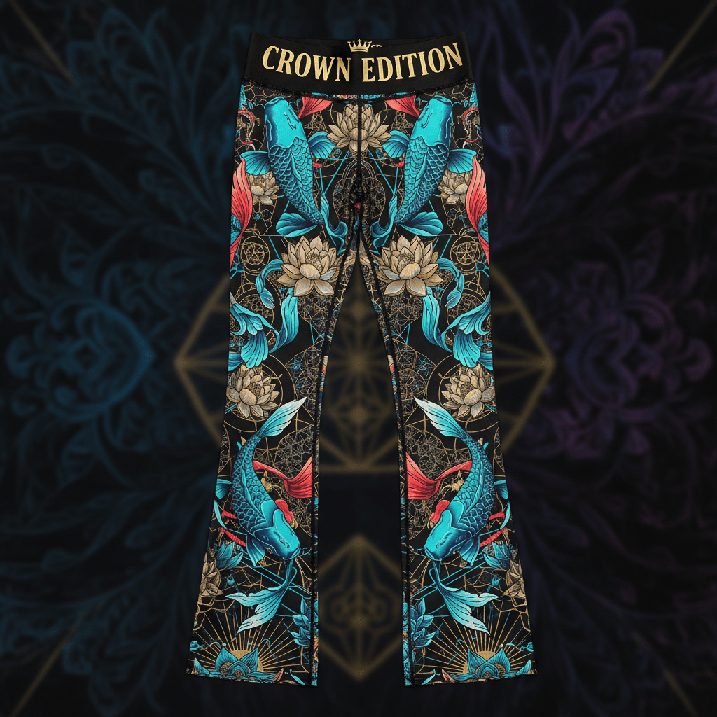 TITAN Crown Edition Tattoo Art Flare Leggings Women's Athletic Bottoms
