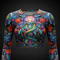 TITAN Women’s Serpent & Sacred Lotus Long Sleeve Crop — Kundalini Edition