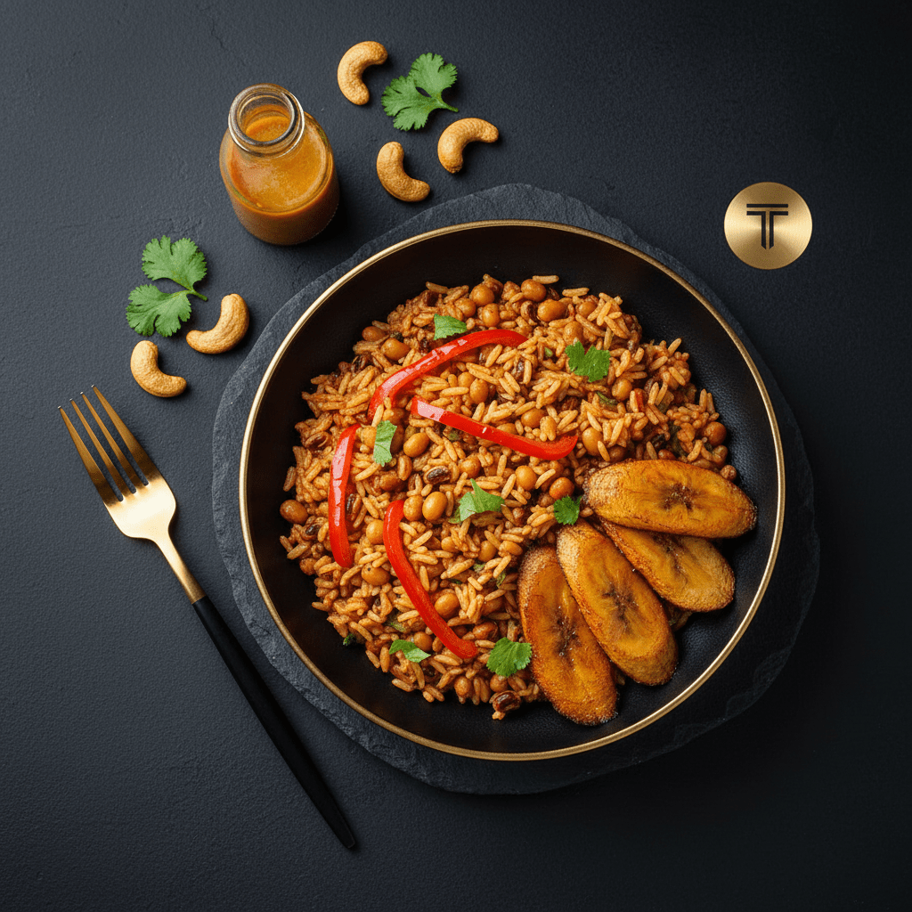 TITAN West African Vegan Jollof Rice & Black-Eyed Pea Lunch Bowl