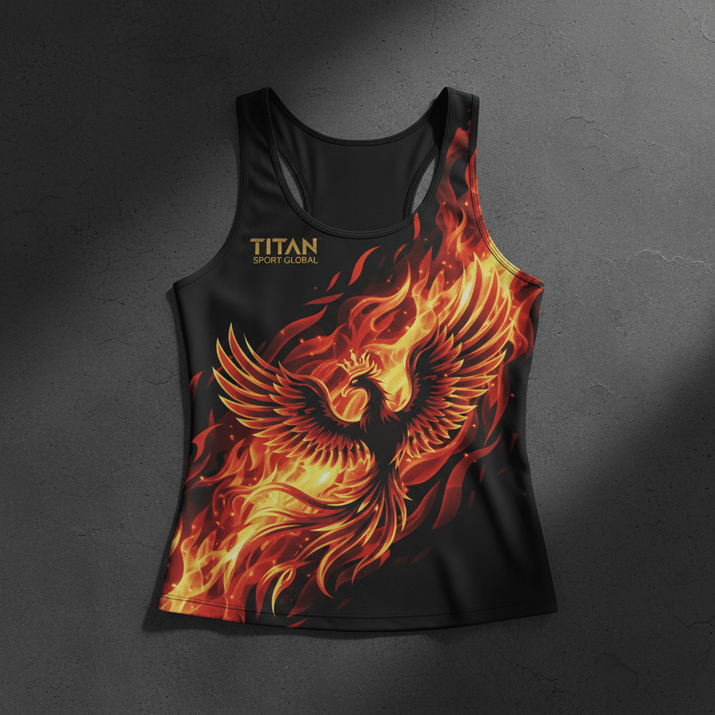 TITAN Women's Phoenix Crown Tank Top flat lay