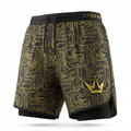 TITAN Cyber Gold Running Shorts — Crown SWAG Edition
