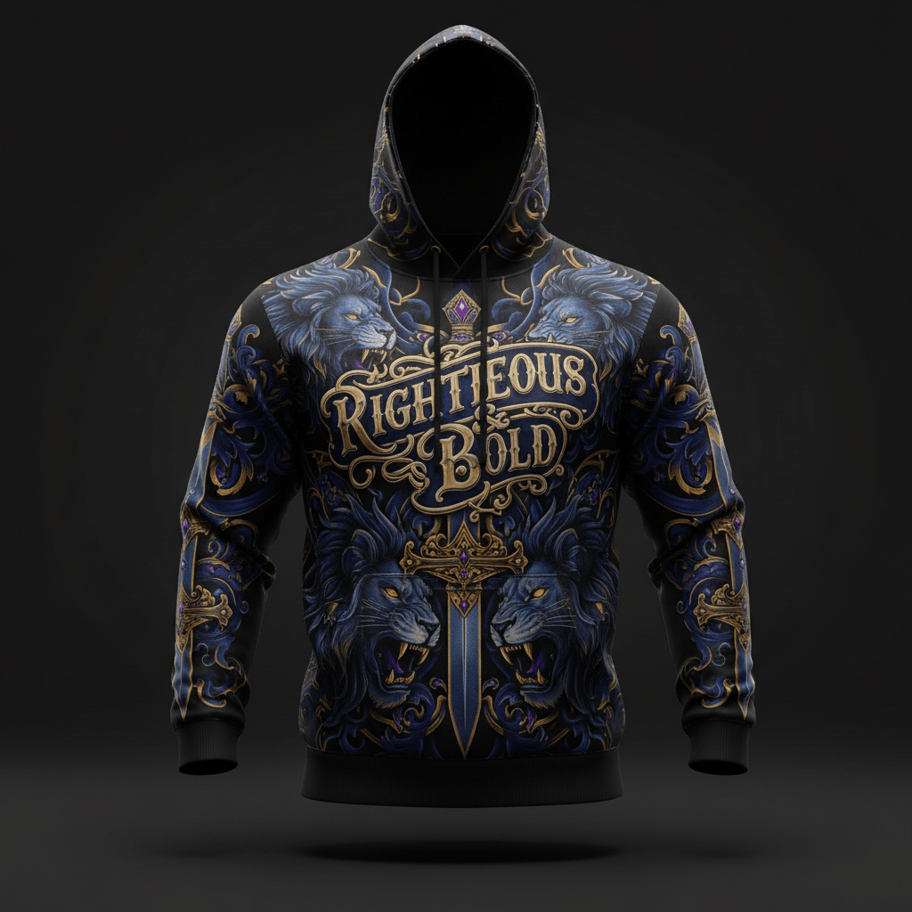 Men's Hoodie — Righteous & Bold — Crown Edition