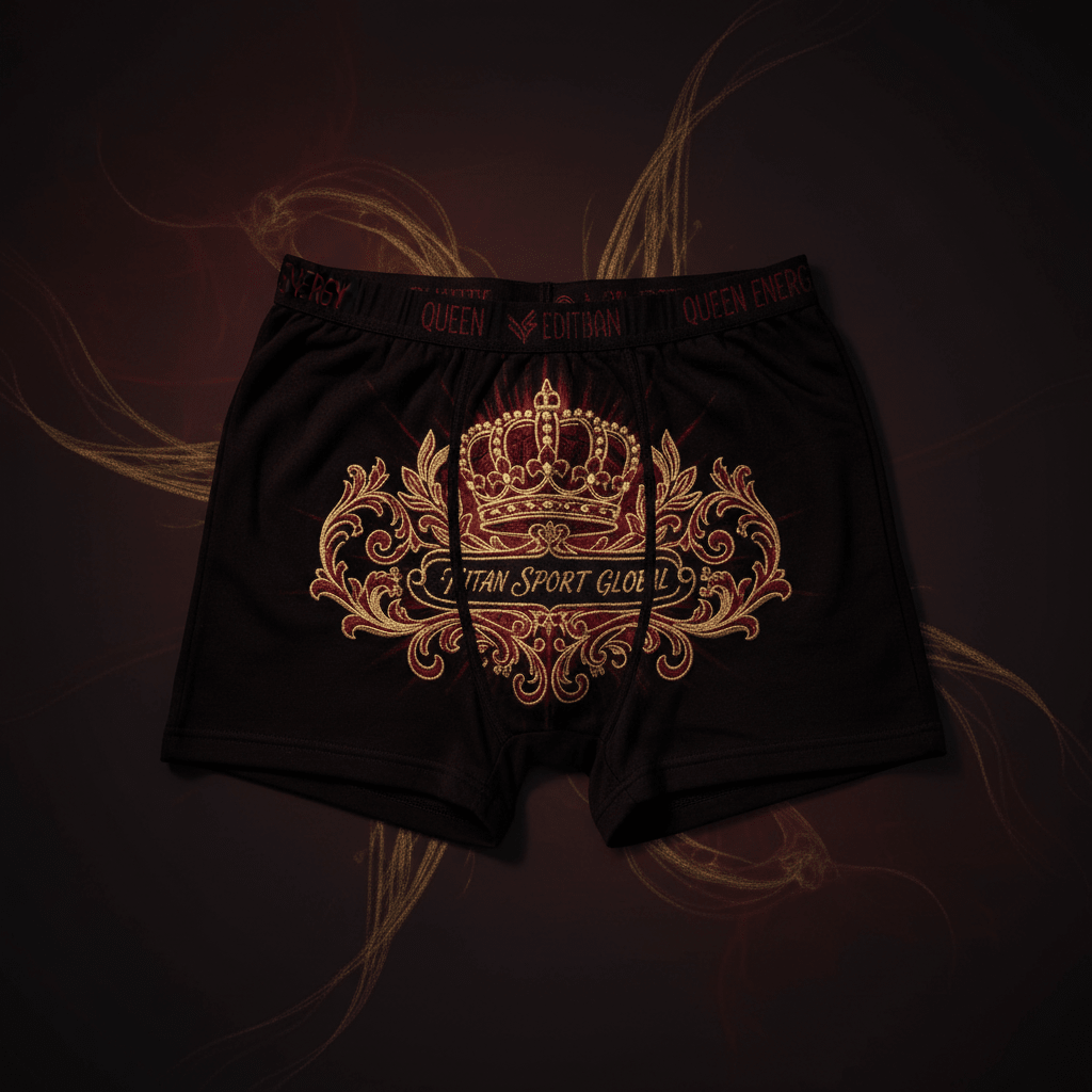 TITAN Women's Cozy Boxer Shorts Crown Edition Burgundy Gold