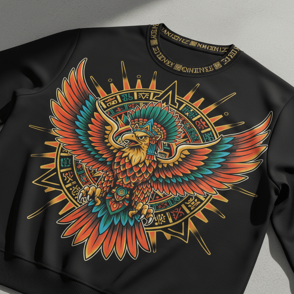 TITAN Women's Aztec Eagle Warrior Crewneck — Cuauhtli Edition