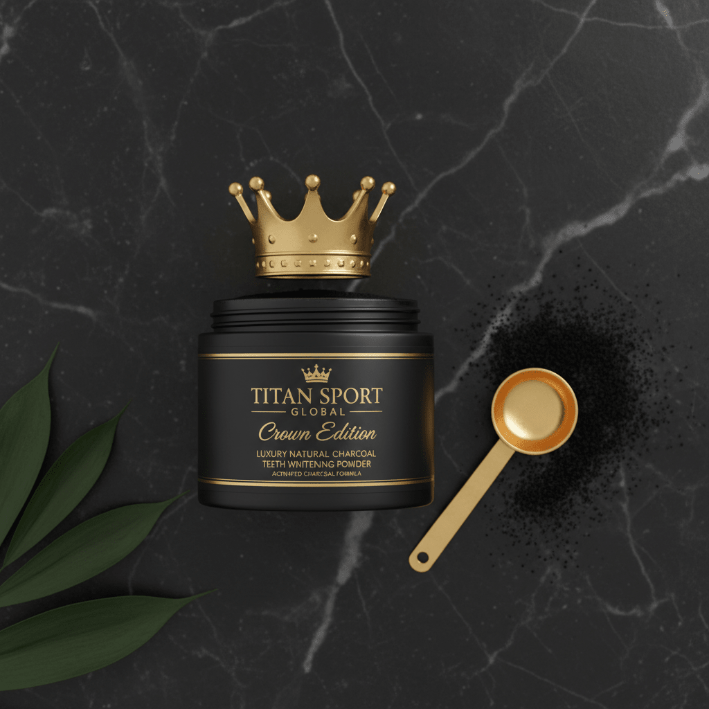 TITAN Crown Edition Luxury Activated Charcoal Teeth Whitening Powder