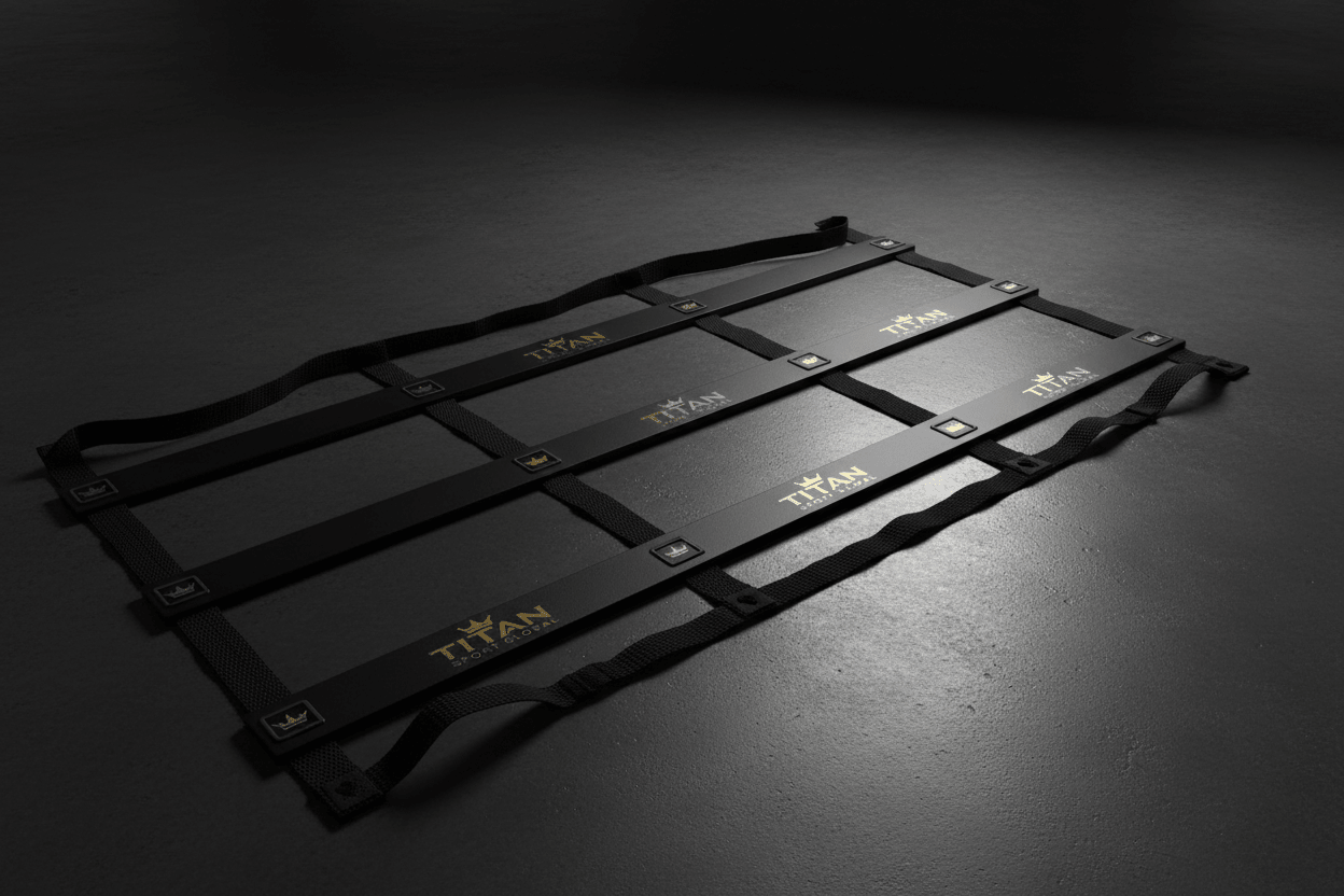 TITAN Crown Edition Speed Agility Ladder matte black gold