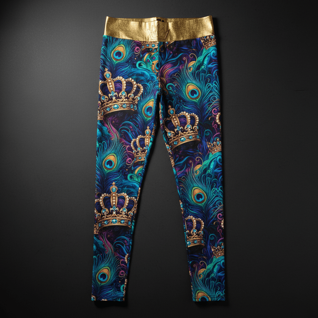 Peacock Crown Leggings — TITAN Crown Edition