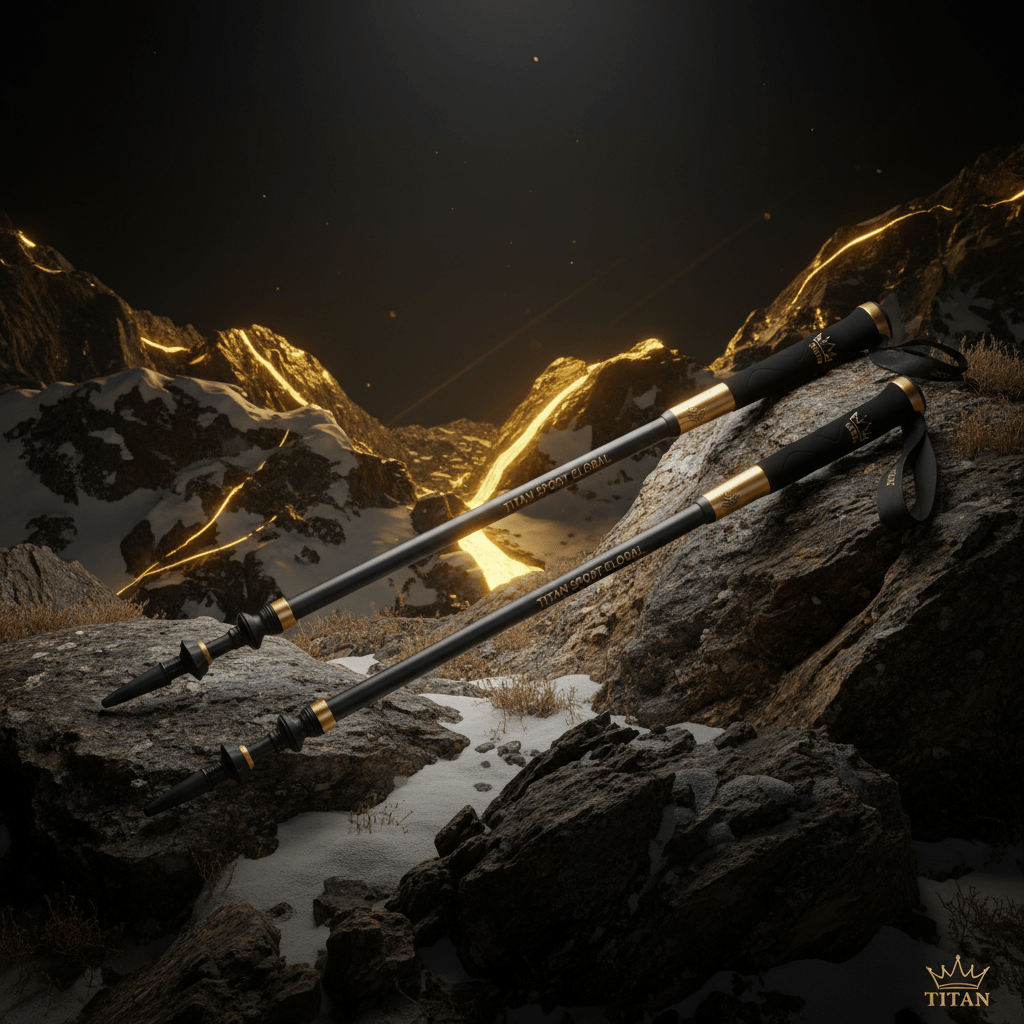 TITAN Elite Carbon Trekking Poles Crown Edition