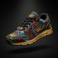 TITAN Crown Edition Women's Power Trainer — bold tattoo-style athletic shoe in matte black and gold