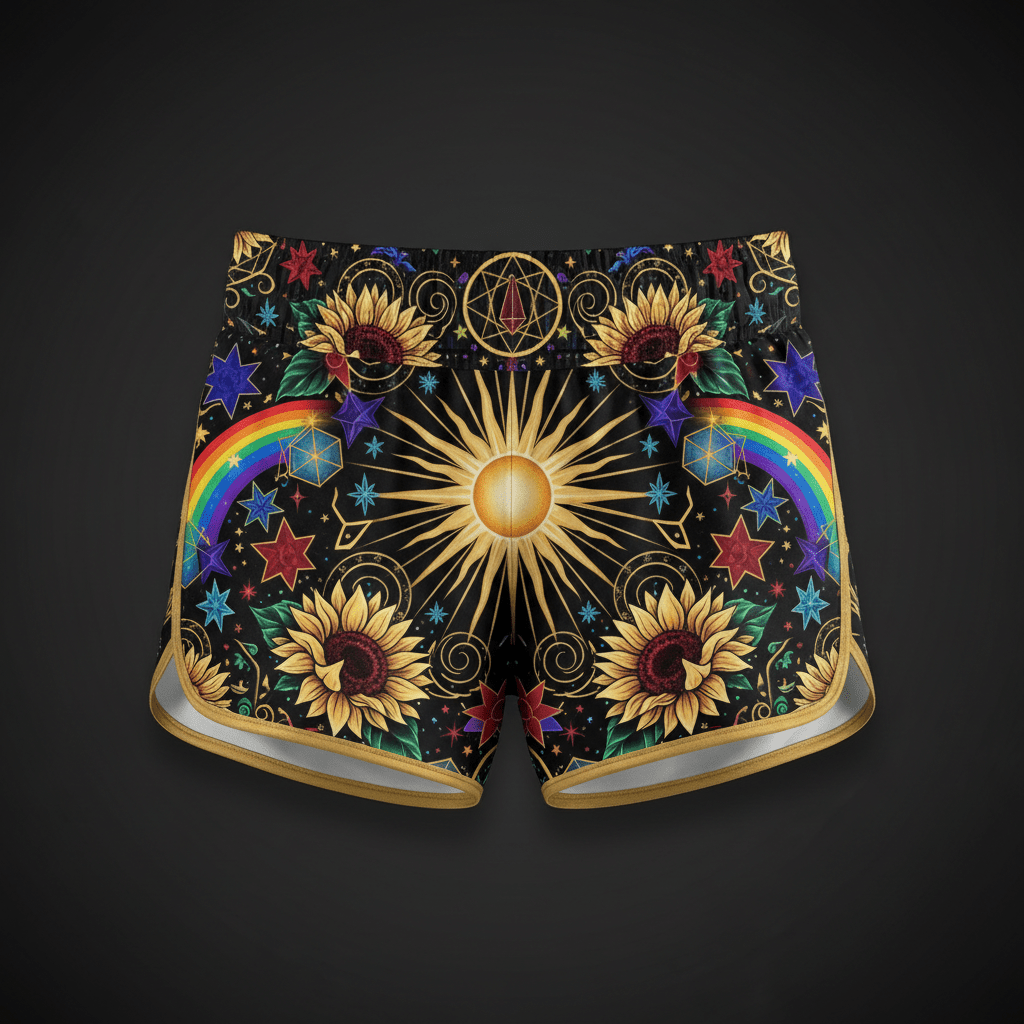 Radiant In His Light Women's Shorts — TITAN Crown Edition tattoo artwork