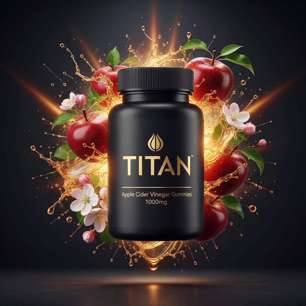TITAN Apple Cider Vinegar Gummies supplement bottle